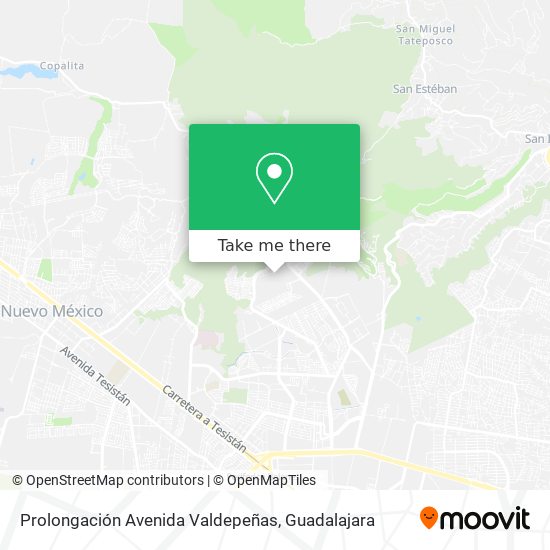 Mapa de Prolongación Avenida Valdepeñas