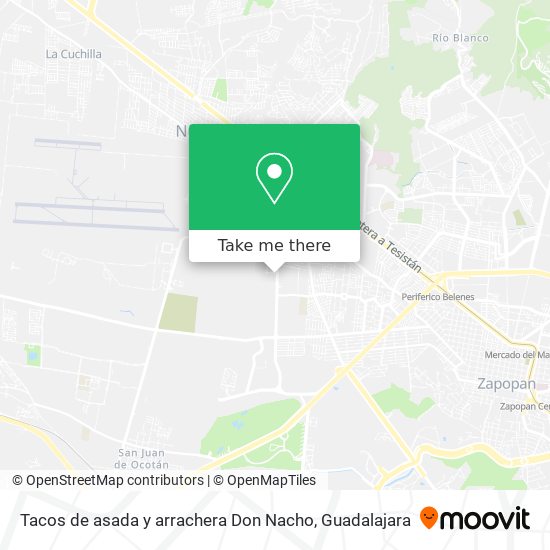 Tacos de asada y arrachera Don Nacho map