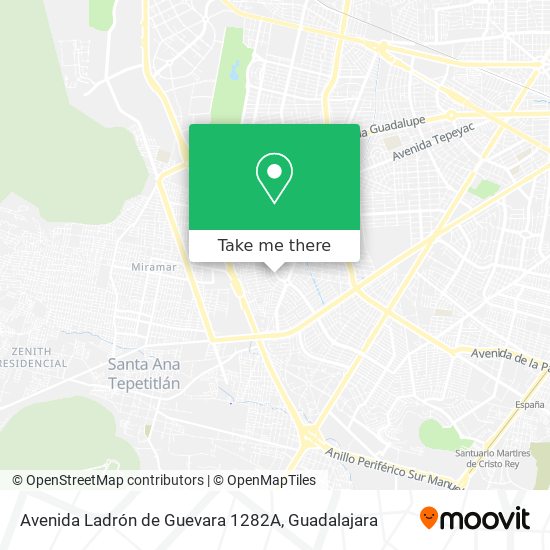 Avenida Ladrón de Guevara 1282A map
