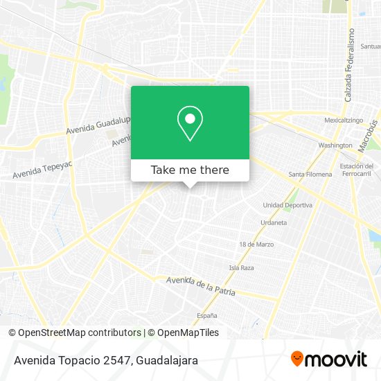 Mapa de Avenida Topacio 2547