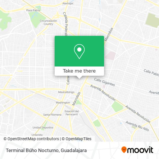 How to get to Terminal Búho Nocturno in Guadalajara by Bus or Train?