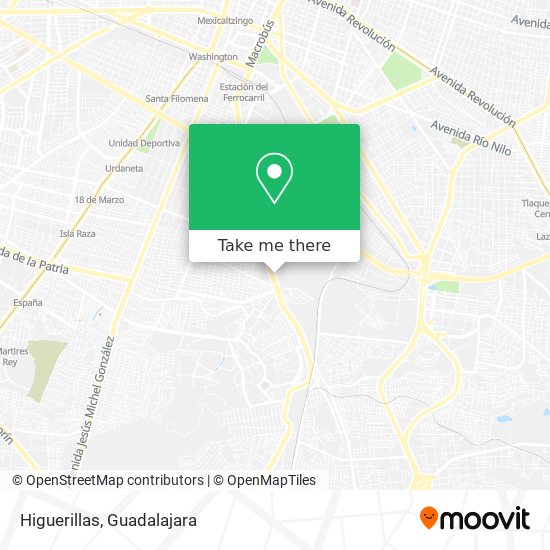 How to get to Higuerillas in Guadalajara by Bus or Train?