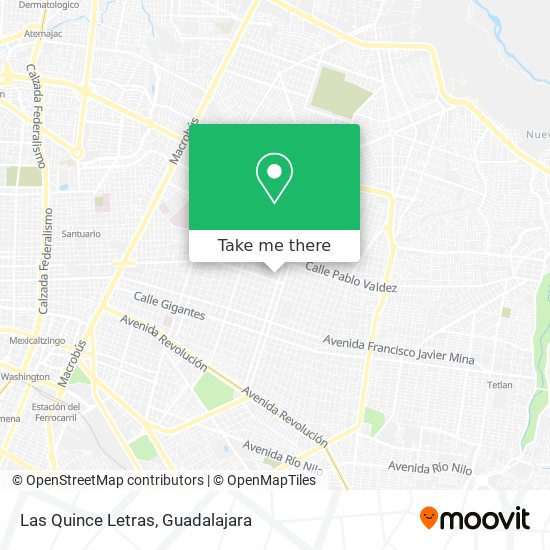 Mapa de Las Quince Letras