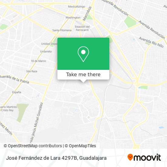 José Fernández de Lara 4297B map