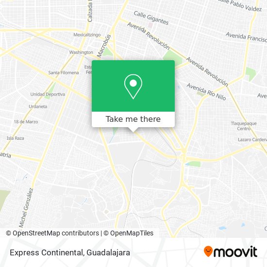 Express Continental map