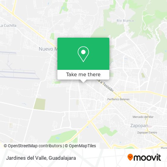 How to get to Jardines del Valle in Zapopan by Bus or Train?