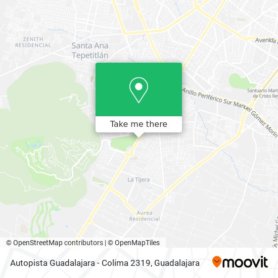 Mapa de Autopista Guadalajara - Colima 2319