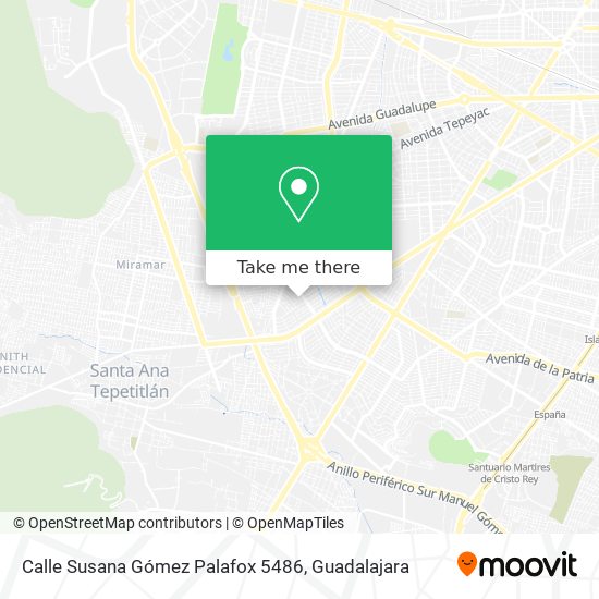 Mapa de Calle Susana Gómez Palafox 5486