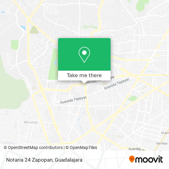 Notaria 24 Zapopan map