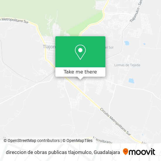 Mapa de direccion de obras publicas tlajomulco