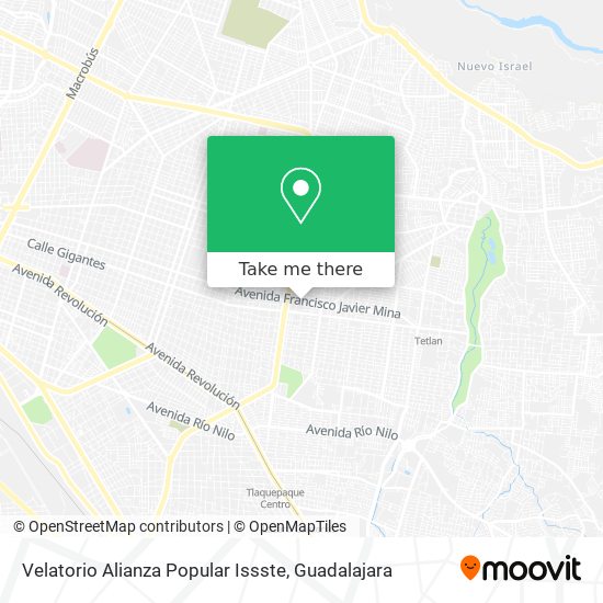 Velatorio Alianza Popular Issste map