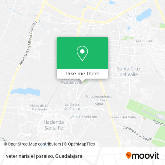 Mapa de veterinaria el paraiso