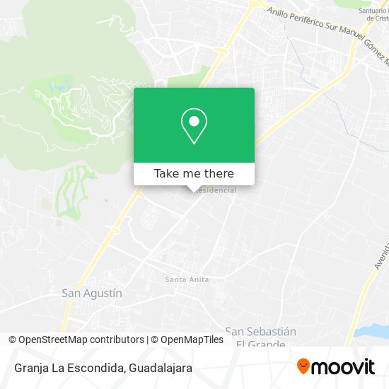 Granja La Escondida map