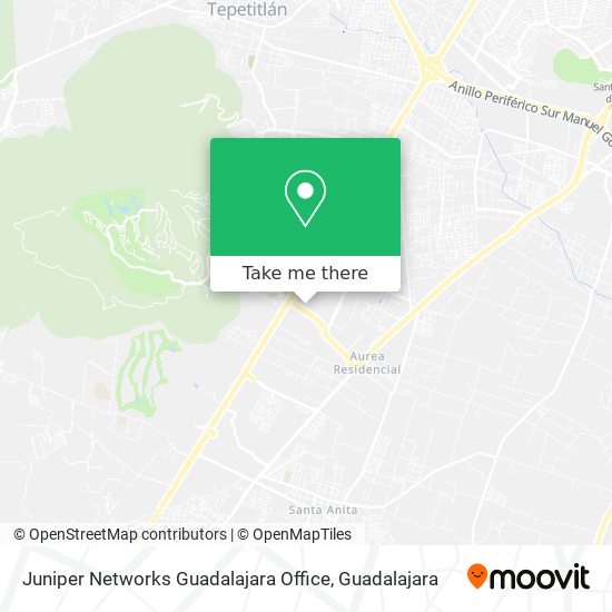 Mapa de Juniper Networks Guadalajara Office