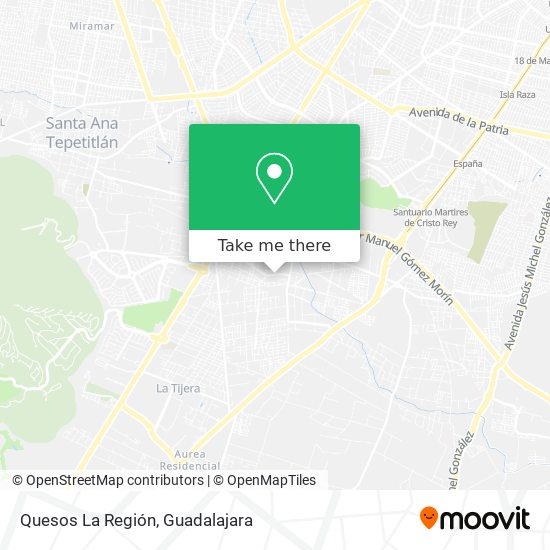 Mapa de Quesos La Región