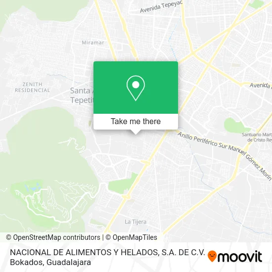 NACIONAL DE ALIMENTOS Y HELADOS, S.A. DE C.V. Bokados map