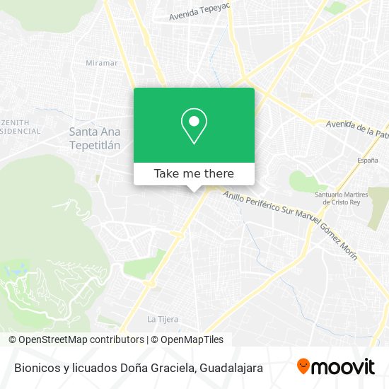 Bionicos y licuados Doña Graciela map