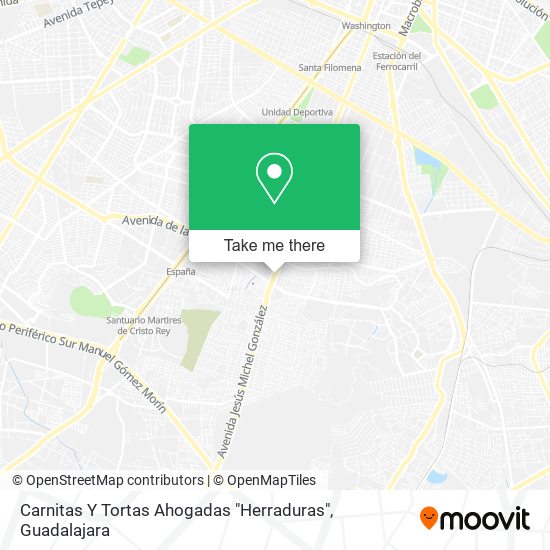Mapa de Carnitas Y Tortas Ahogadas "Herraduras"