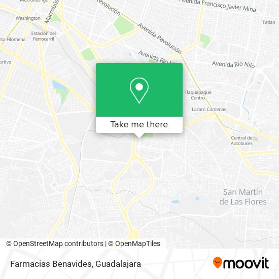 Farmacias Benavides map