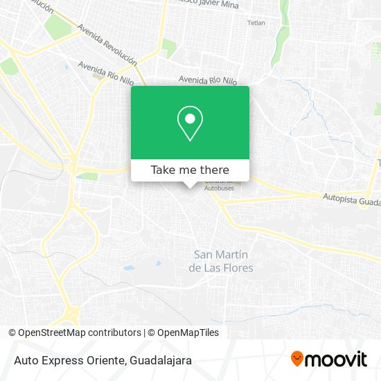 Auto Express Oriente map