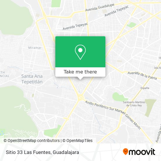 Sitio 33 Las Fuentes map