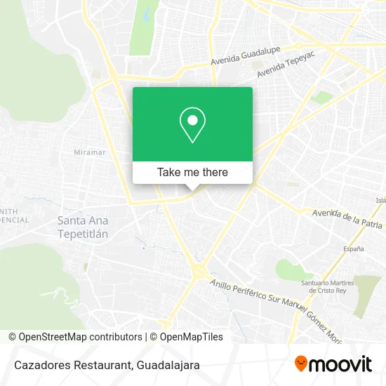 Cazadores Restaurant map