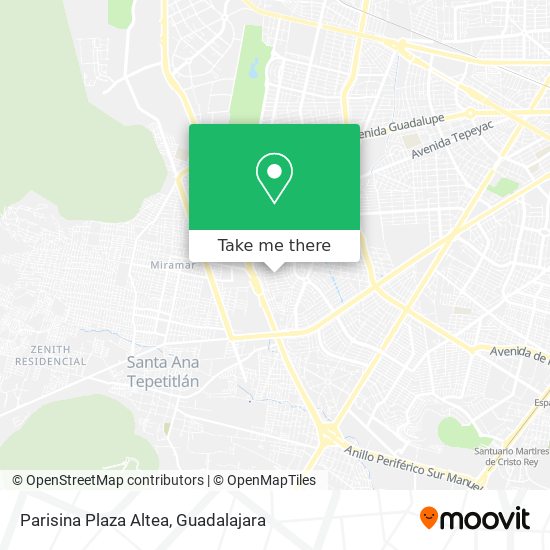 Mapa de Parisina Plaza Altea