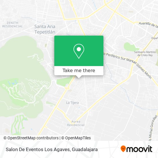 Mapa de Salon De Eventos Los Agaves