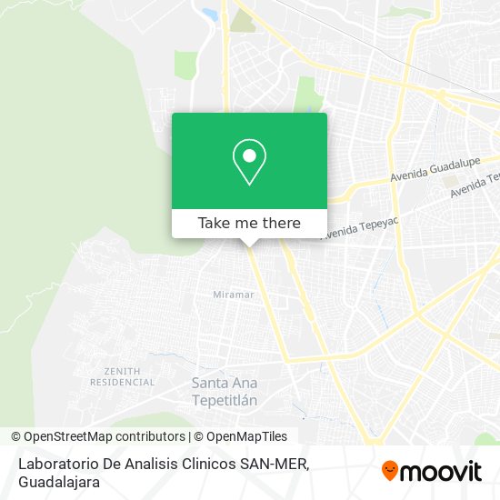 Mapa de Laboratorio De Analisis Clinicos SAN-MER