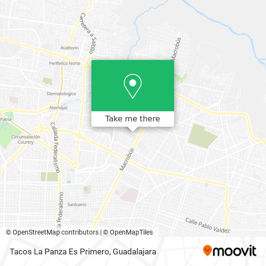 Mapa de Tacos La Panza Es Primero