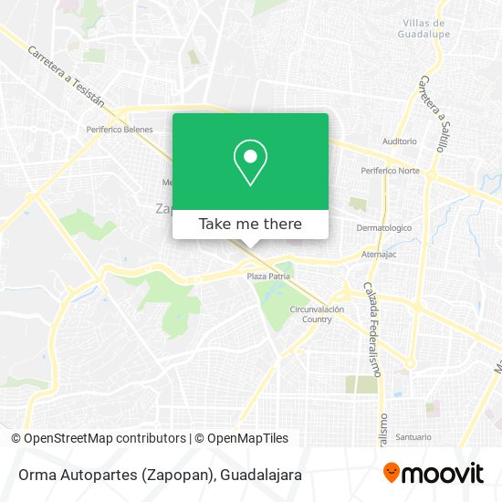 Orma Autopartes (Zapopan) map