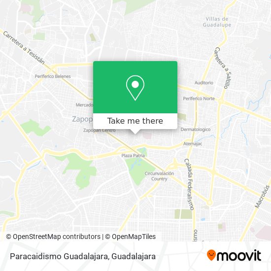 Mapa de Paracaidismo Guadalajara