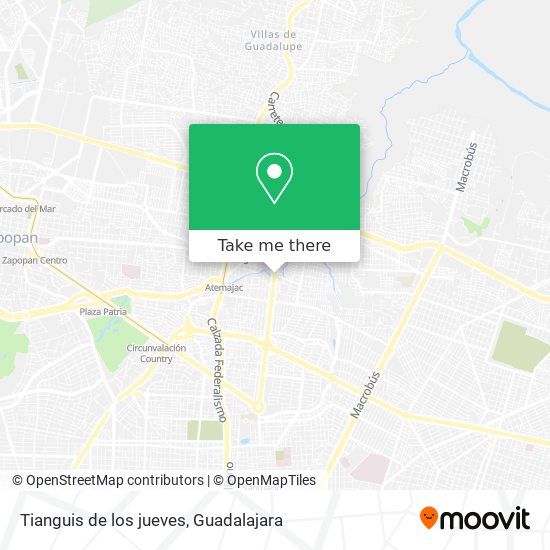 Mapa de Tianguis de los jueves