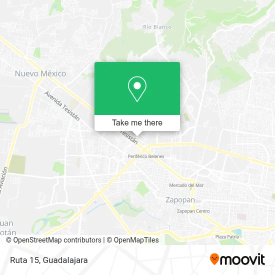 Ruta 15 map
