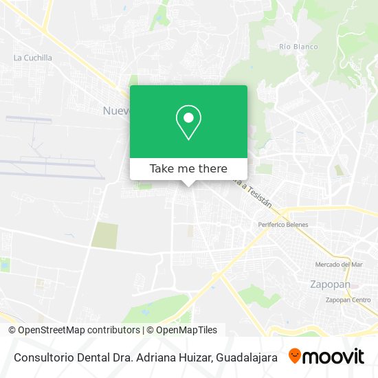 Mapa de Consultorio Dental Dra. Adriana Huizar