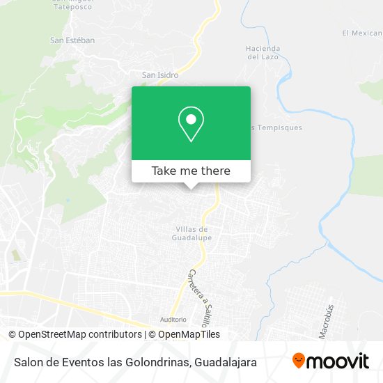 Salon de Eventos las Golondrinas map