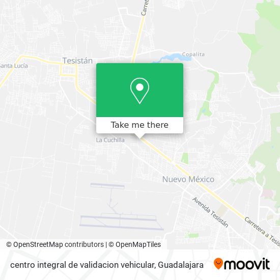 centro integral de validacion vehicular map