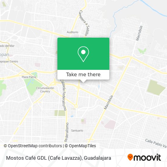 Mostos Café GDL (Cafe Lavazza) map
