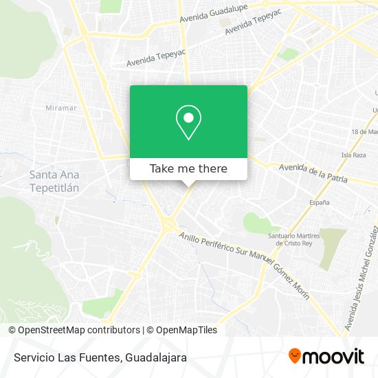 Servicio Las Fuentes map
