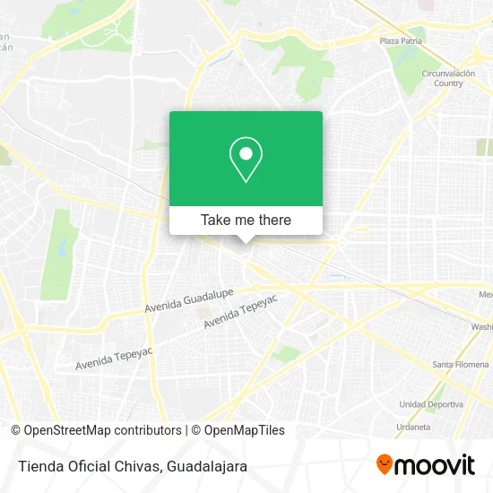 Mapa de Tienda Oficial Chivas