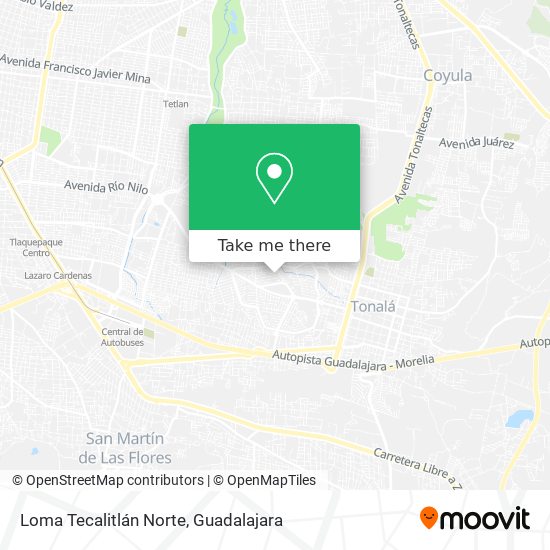 Loma Tecalitlán Norte map