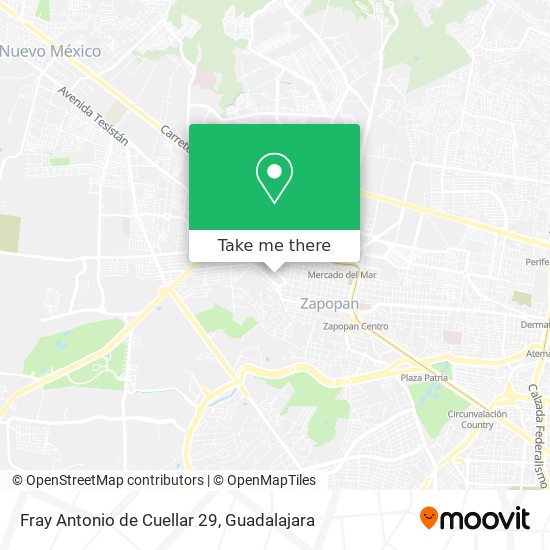Fray Antonio de Cuellar 29 map