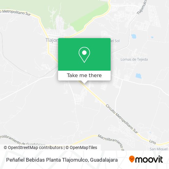 Peñafiel Bebidas Planta Tlajomulco map