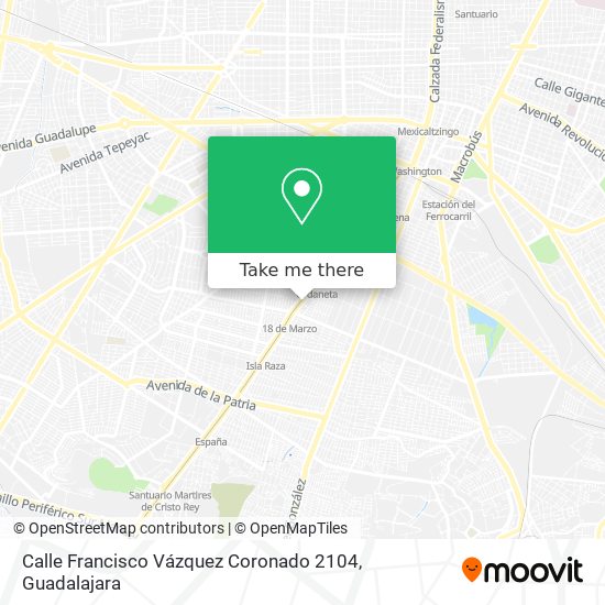 Calle Francisco Vázquez Coronado 2104 map