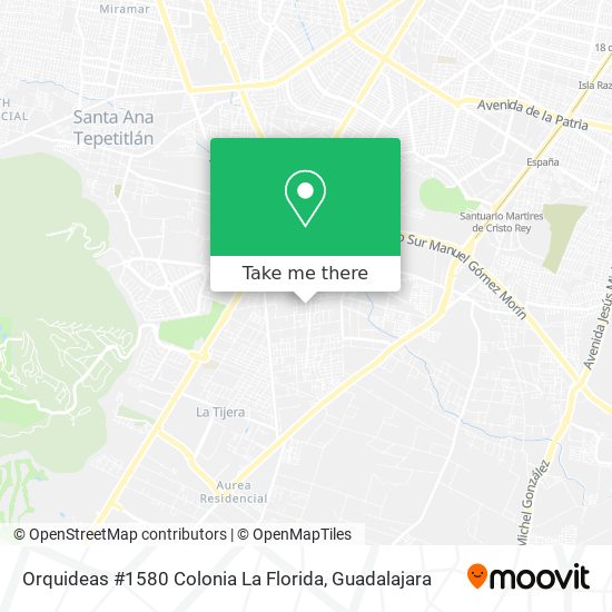 Mapa de Orquideas #1580 Colonia La Florida