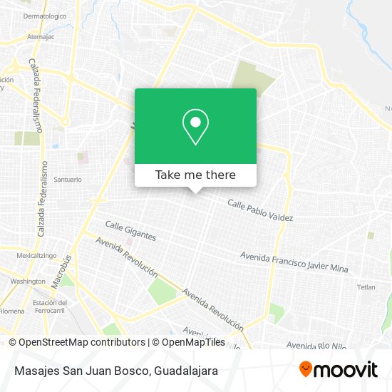 Mapa de Masajes San Juan Bosco