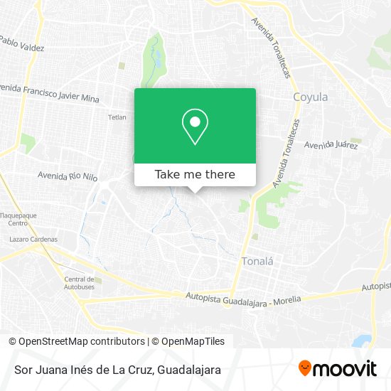 Sor Juana Inés de La Cruz map