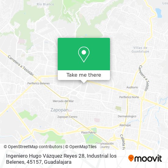 Mapa de Ingeniero Hugo Vázquez Reyes 28, Industrial los Belenes, 45157