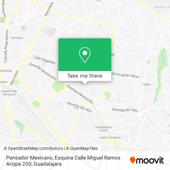 Mapa de Pensador Mexicano, Esquina Calle Miguel Ramos Arizpe 200