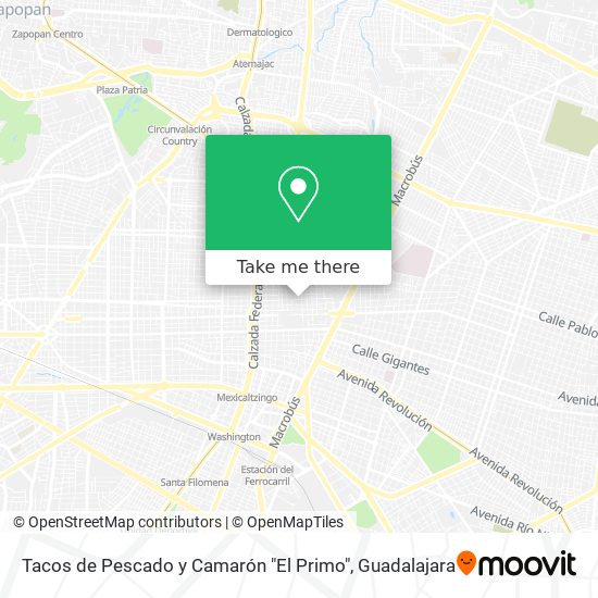Tacos de Pescado y Camarón  "El Primo" map
